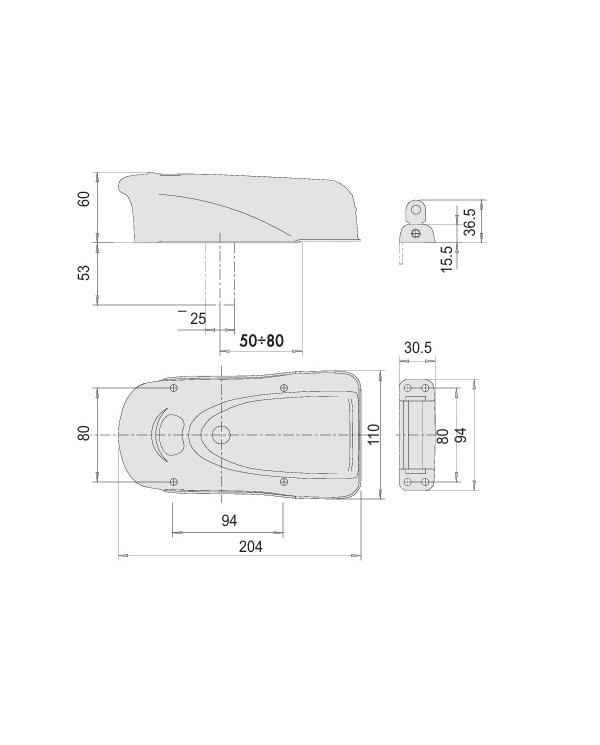 CISA ELETTROSERRATURA APPLICARE NK ART 1A731.00