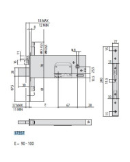 CISA ELETTROSERRATURA TRIPLICE FASCIA ENT 90