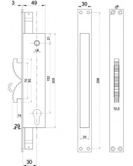 IBFM SERRATURA TRIPLICE DOPPIO GANCIO E30
