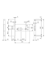 ISEO SERRATURA FASCIA MEDIA E 70 FR 16 ART 712701