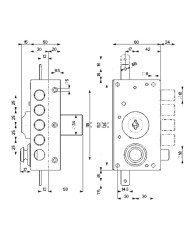 MOTTURA SERRATURA APPLICARE ENT 40 DX ART 30437