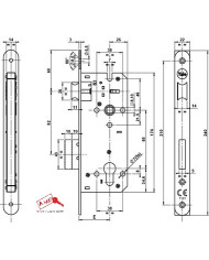 YALE SERRATURA INFILARE LEGNO E60 NK B.DO TONDO