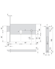 CISA SERRATURA FASCIA ENT 80 ART 44156.80.0