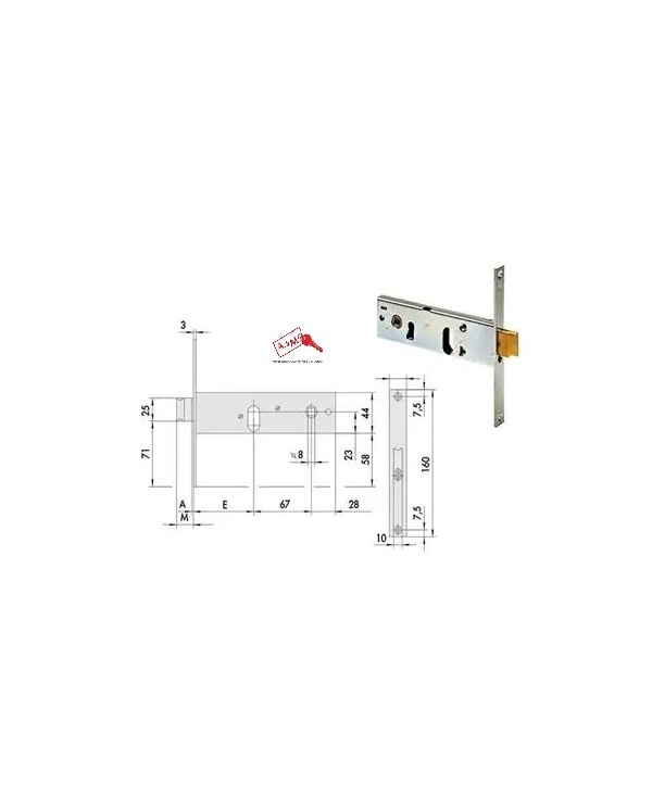 CISA SERRATURA FASCIA ENT 80 ART 44151.80.0