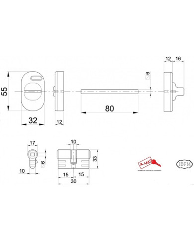 IBFM CHIAVISTELLO LIBERO OCCUPATO PER CIL SAGOMATO