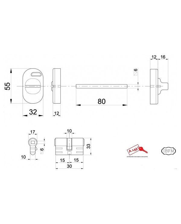 IBFM CHIAVISTELLO LIBERO OCCUPATO PER CIL SAGOMATO
