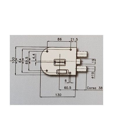 CR SERRATURA APPLICARE DM SOLO MAND SX ART 1800