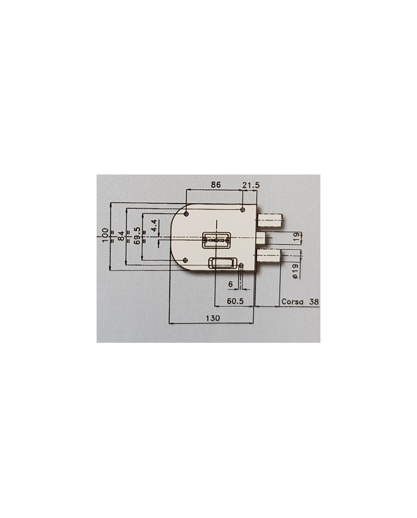 CR SERRATURA APPLICARE DM SOLO MAND SX ART 1800