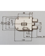 CR SERRATURA APPLICARE DM SOLO MAND SX ART 1800