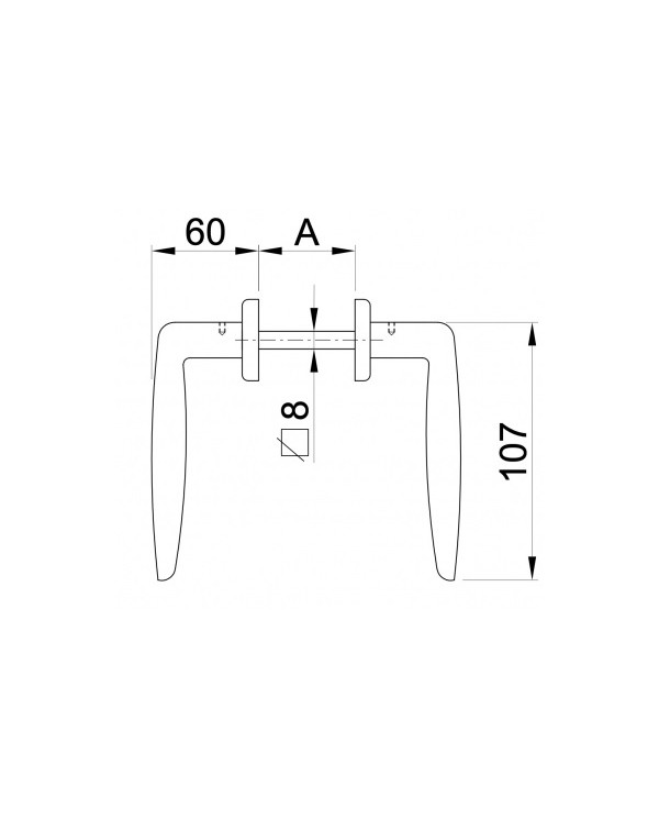 IBFM MANIGLIA NERA ALLUMINIO CON GRANO ART 435TX