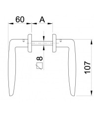IBFM MANIGLIA NERA ALLUMINIO CON GRANO ART 435TX