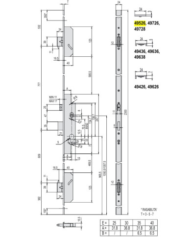 CISA SERRATURA MULTITOP RC MULTIPUNTO ENT 35