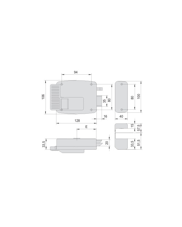 CISA ELETTROSERRATURA APPLICARE DA 60 DX ART 11610