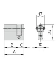 VIRO CILINDRO MEZZO DA 35 MM 27-8