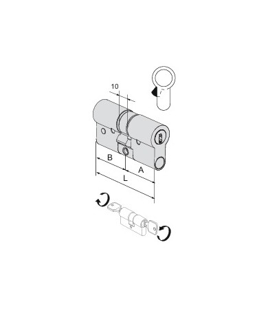 CISA CILINDRO RS5 35-50 FRIZIONATO