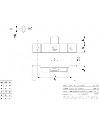IBFM CHIUSURA A TAVELLINO QUADRO GRANDE