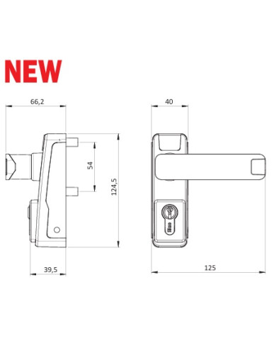 ISEO COMANDO ESTERNO MANIGLIA IDEA-PUSH MINI NEW