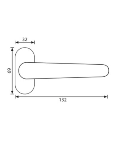 COPPIA MANIGLIA COLORE BIANCO PER ALLUMINIO F222