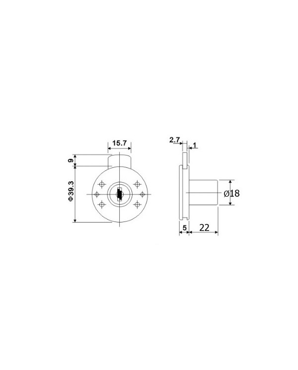 SERRATURA AD INCASSO 18X22 CON CILINDRO E0103