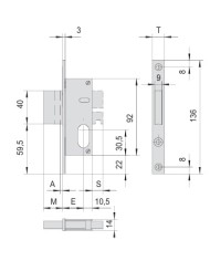CISA SERRATURA MONTABTE CIL OVALE E30 FR20