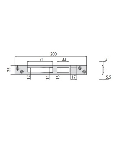 CISA CONTROPIASTRA INOX ART 06462.01
