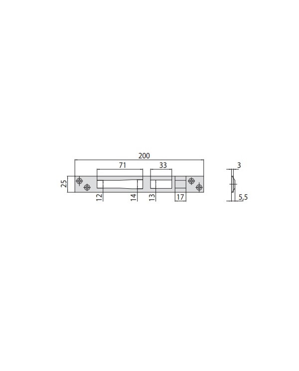 CISA CONTROPIASTRA INOX ART 06462.01