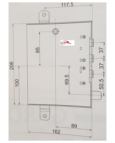 MOTTURA SERRATURA BLINDATI DM E CIL E90 DX