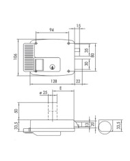 ICSA ELETTROSERRATURA CILINDRO FISSO DX 50-80