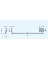 MANIGLIONE ANTIPANICO SERIE LAMPO SX ART 9003