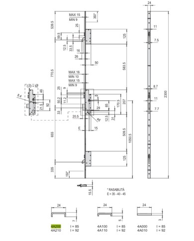 CISA SERRATURA MULTITOP MATIC MULTIPUNTO U ENT 40