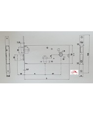 YALE SERRATURA FASCIA H77 ENT 90 ART 86502
