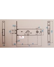 YALE SERRATURA FASCIA ENT 70 F 22 Y8750070080