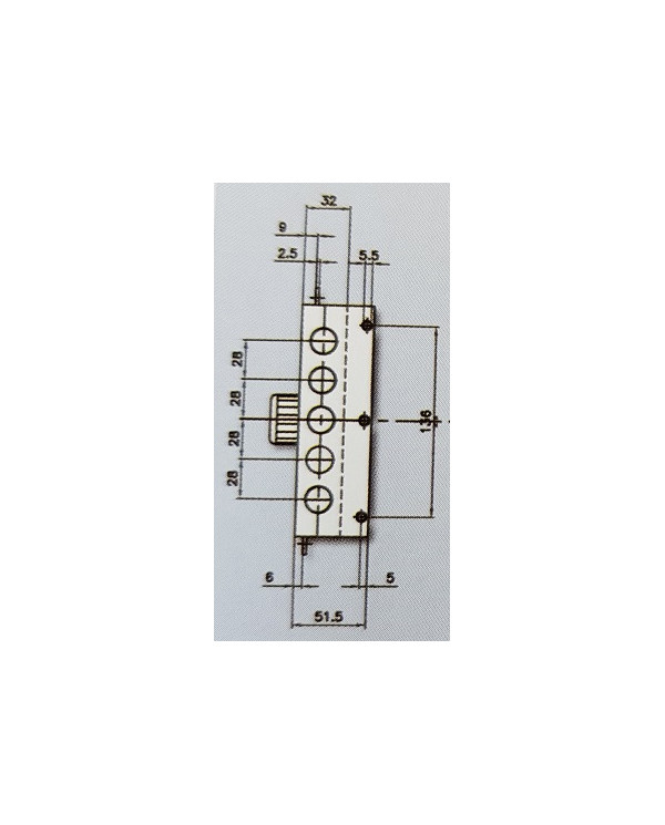 CR SERRATURA TRIPLICE DX ART 3250C VERNICIATA