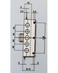 CR SERRATURA TRIPLICE SX ART 3250P VERNICIATA