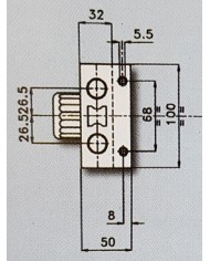 CR SERRATURA APPLICARE POMPA DX ART 1600 VERN