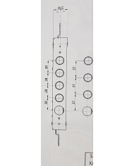MOTTURA SERRATURA BLINDATI DM I28 E63+10 ART 52571