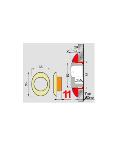 DISEC PROTEZIONE MONOLITO CIL CS ART BD291N-25D