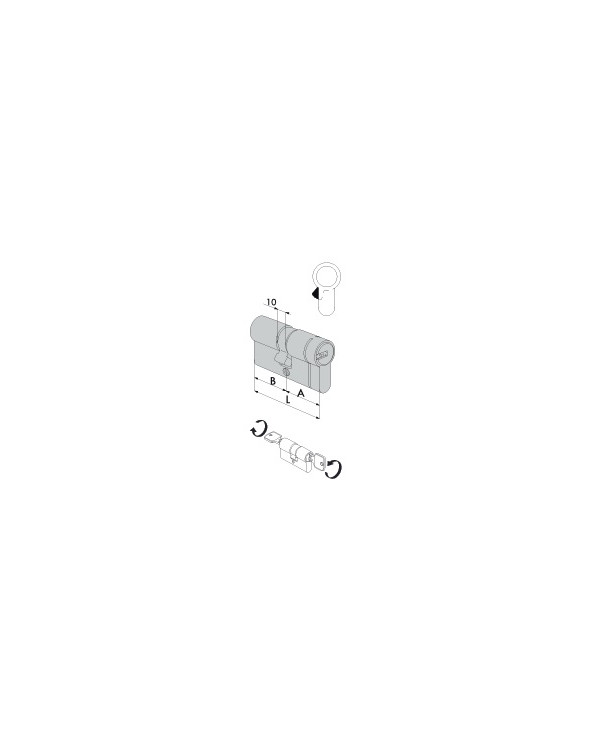 CISA CILINDRO ASTRAL TEKNO PRO 45-50 FRIZIONATO