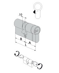 CISA CILINDRO ASTRAL TEKNO PRO 35-45 FRIZIONATO