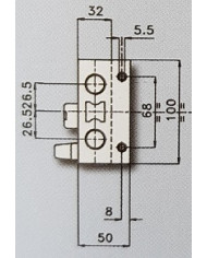CR SERRATURA APPLICARE DM SOLO MAND SX ART 1800