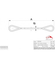 IBFM CAVO SICUREZZA ANTICADUTA 400 MM DA 6 MM
