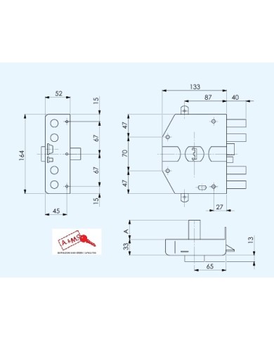 YALE SERRATURA SEGRETA 3 CHIUSURE DX ART 6823