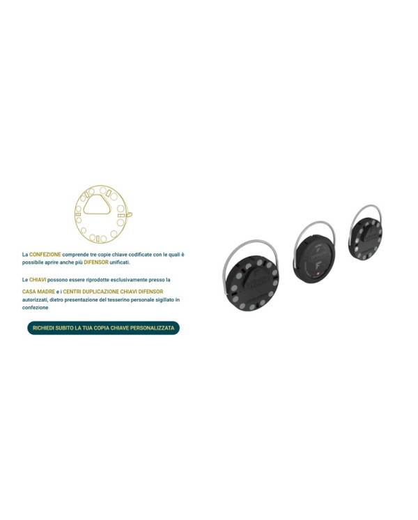 DIFENSOR PROTEZIONE CIL MAGNETICA OTT H18 3 CHIAVI
